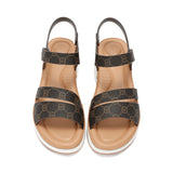 Women's high-heeled shoes with two back straps in a light purple color