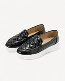 حذاء لوفر بكعب سهل الإرتداء لون اسود - 4