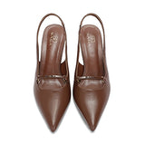 حذاء نسائي كعب بني