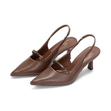 حذاء نسائي كعب بني