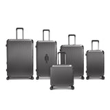 طقم شنط سفر فاخر 5 قطع رمادي داكن