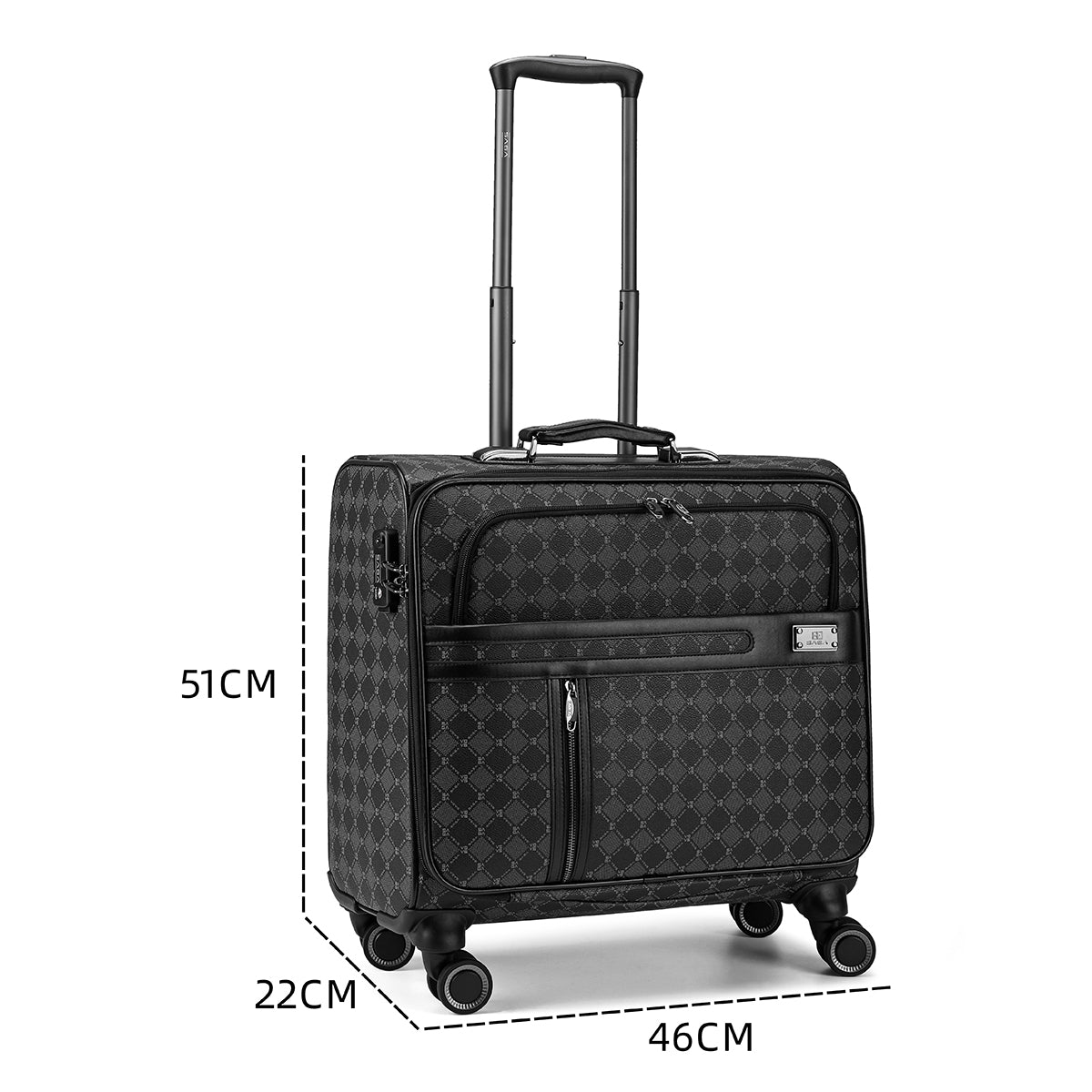 Luxury travel bags with high durability, available in several sizes, gray colour