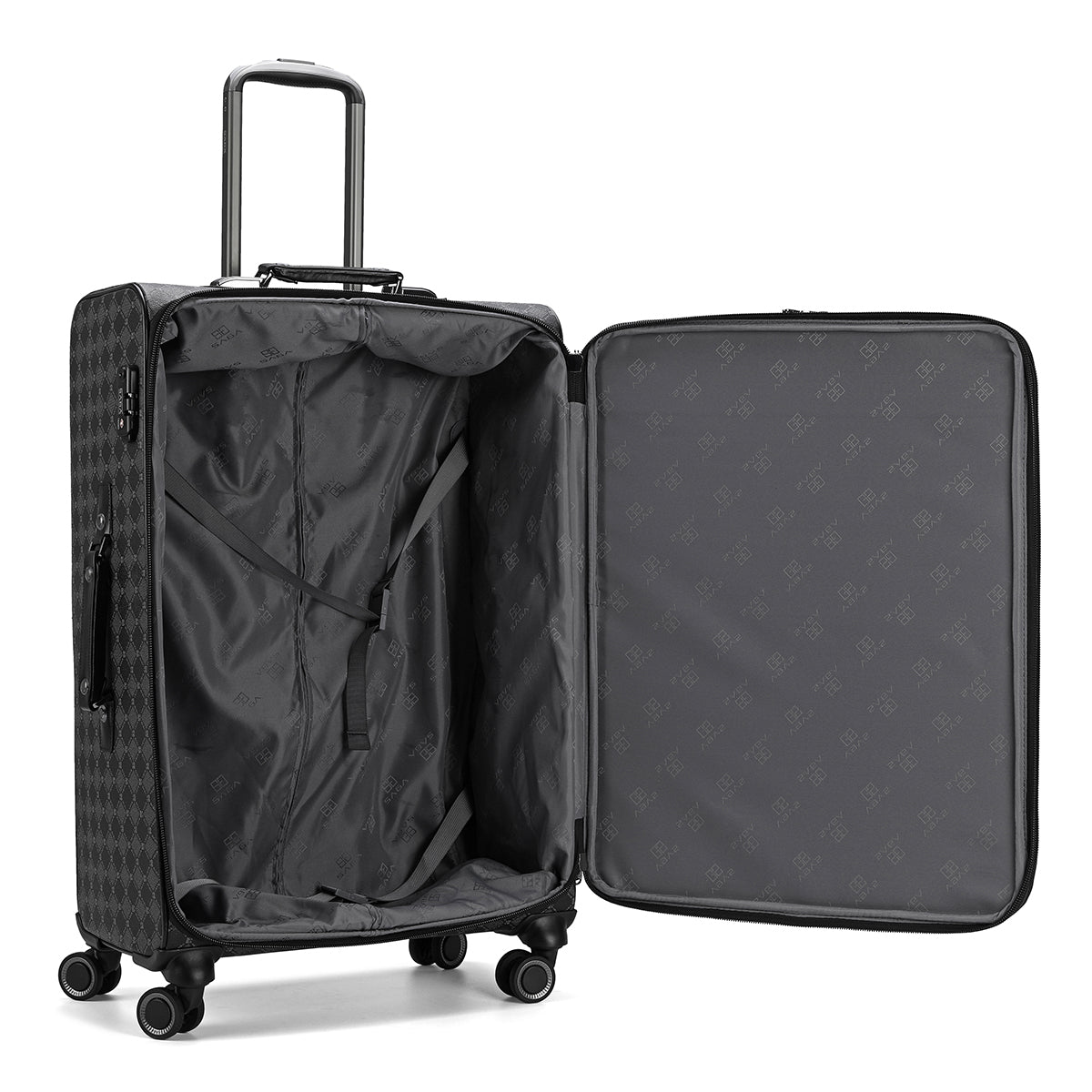 Luxury travel bags with high durability, available in several sizes, gray colour