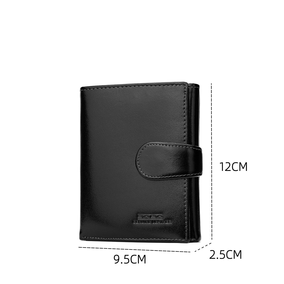 Men's wallet with an elegant interior and exterior design, original natural leather, in black or brown