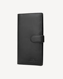 محفظة جلد رجالي طويلة لون اسود - 1