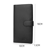 محفظة جلد رجالي طويلة لون اسود - 4
