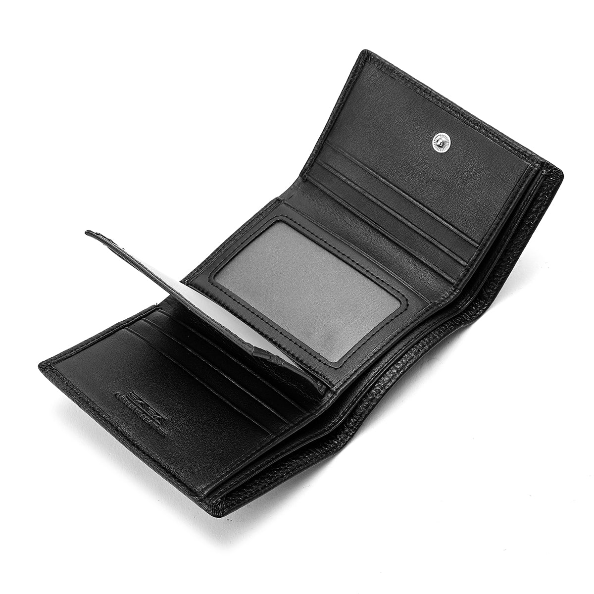 Practical genuine leather men's wallet available in two colors