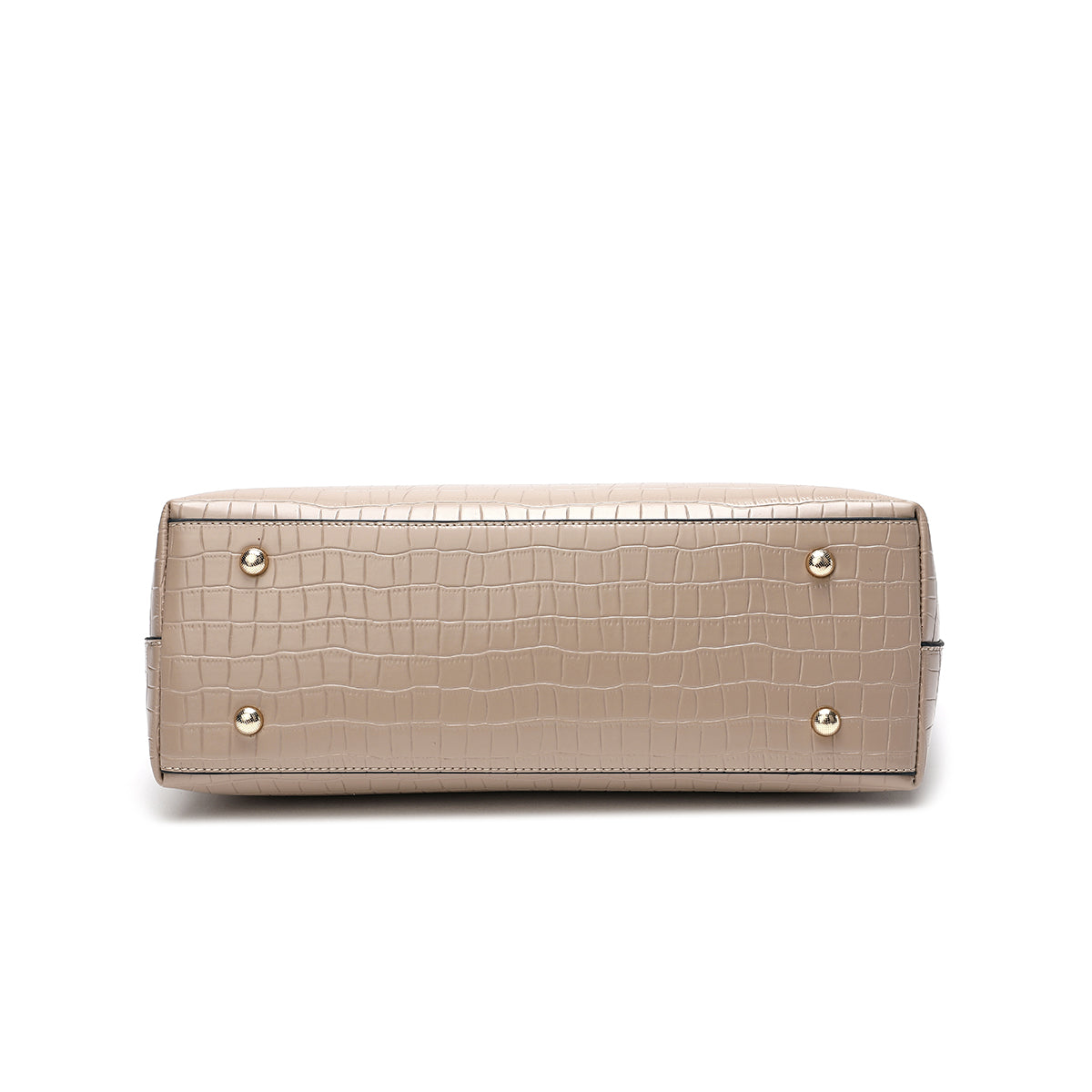 Elegant handbag, width 32 cm, in beige or green