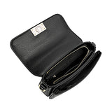 Elegant crossbody bag for women, width 22 cm, in black color