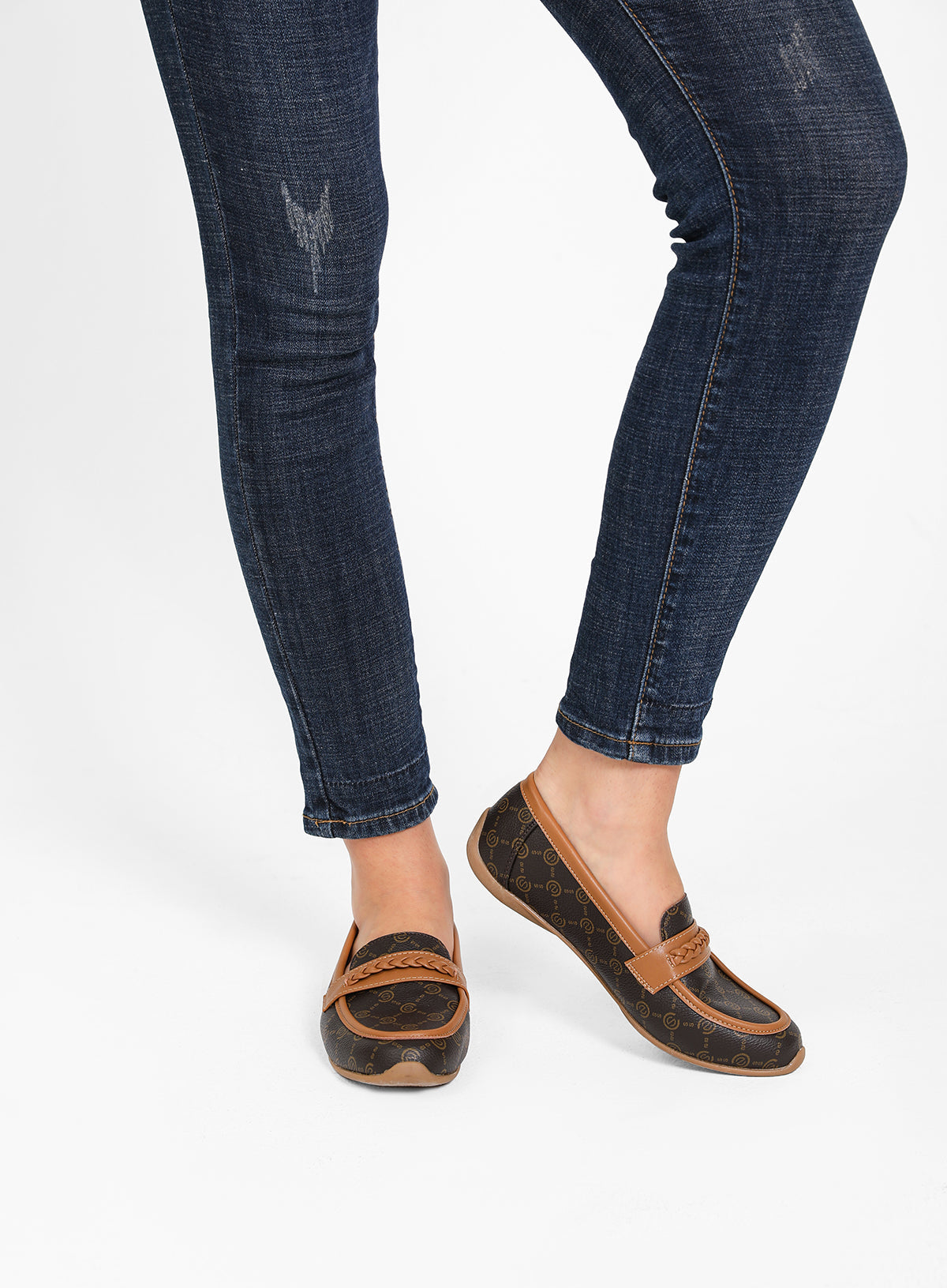 حذاء فلات سهل الإرتداء لون بني - 7