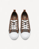 حذاء سنيكرز برباط لون بني - 2