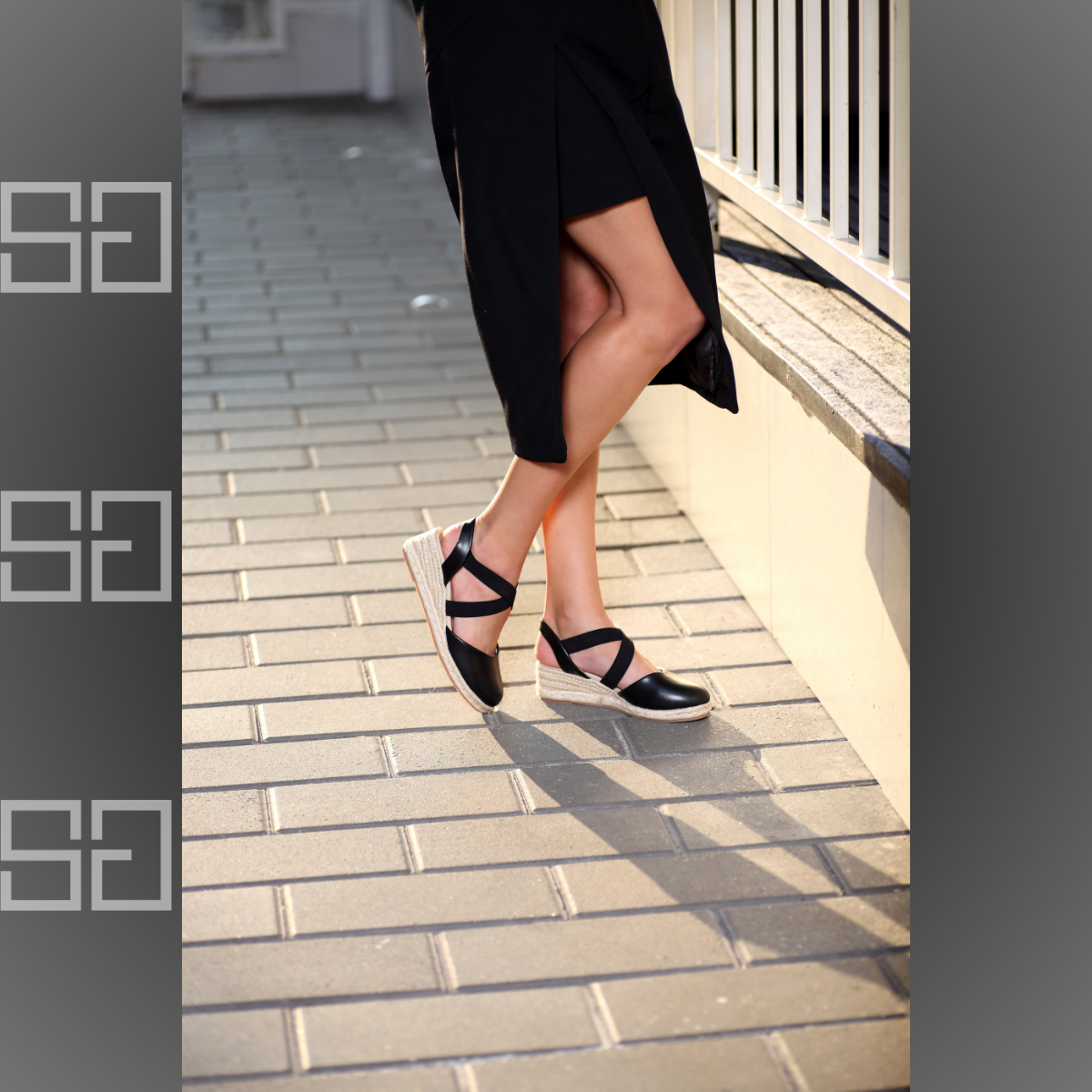 100% luxury microfiber sandal shoe, black color