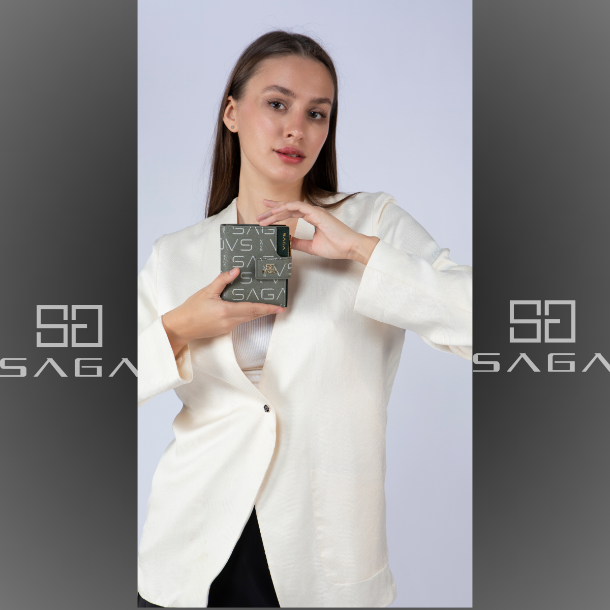 A luxurious and elegant microfiber wallet in a practical size, available in two colors