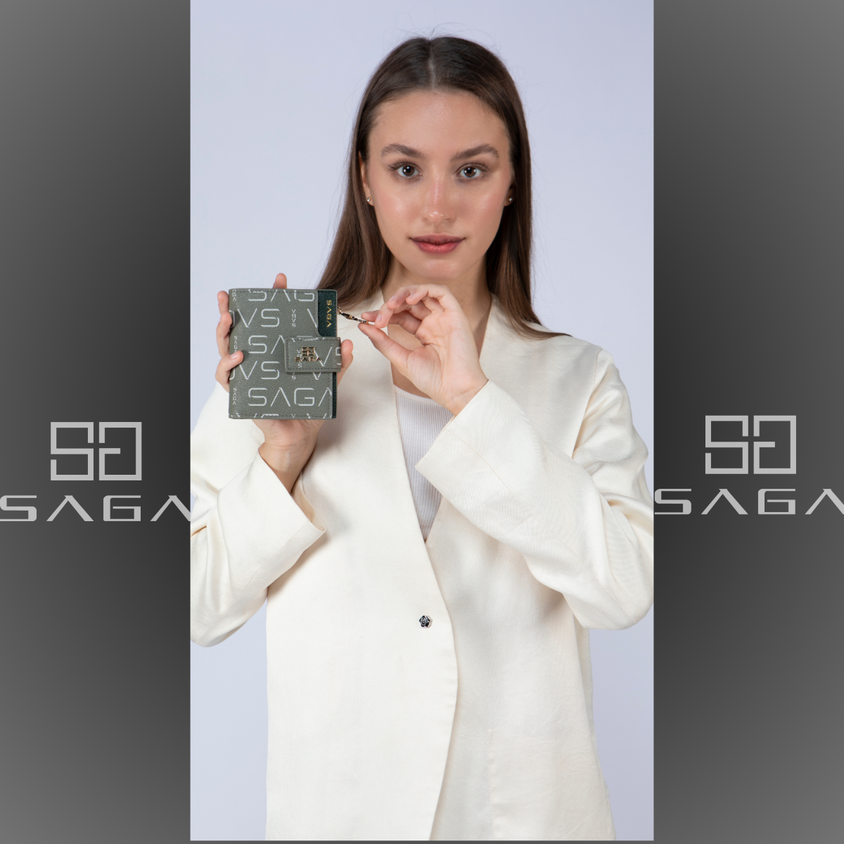 A luxurious and elegant microfiber wallet in a practical size, available in two colors