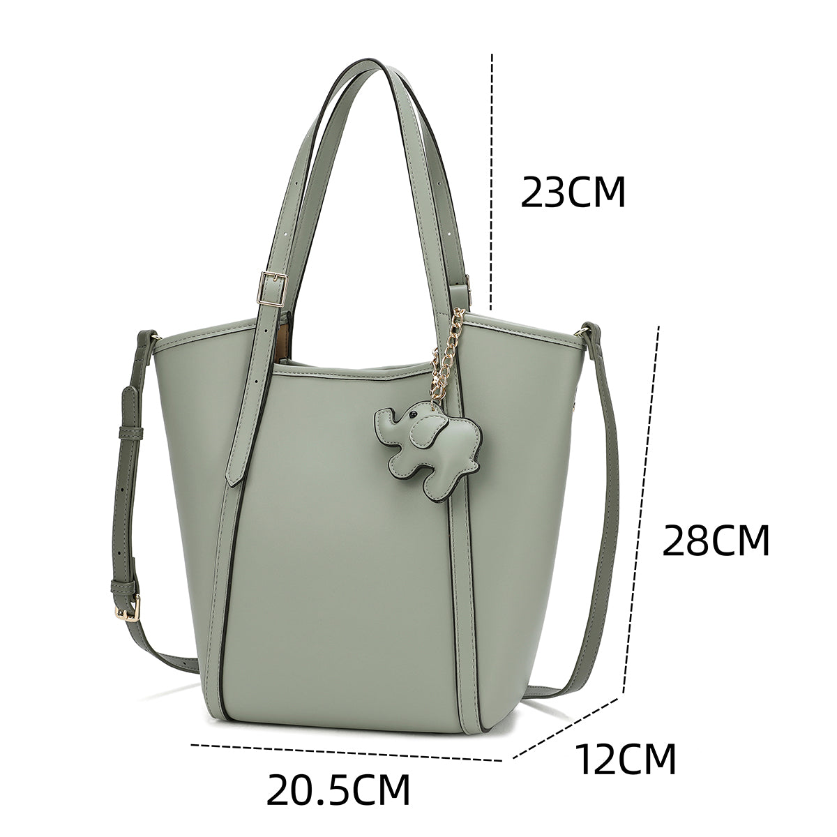 A spacious handbag with a distinctive classic design, available in two colors