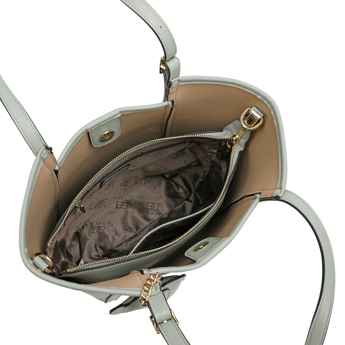 حقيبة يد واسعة بتصميم كلاسيكي مميز متوفرة بلونين