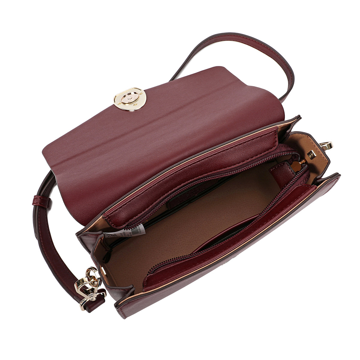 A light bag with an adjustable shoulder strap, width 21 cm, in maroon or blue colors