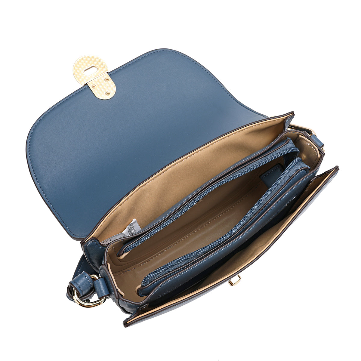 حقيبة كروس نسائية أنيقة من ساغا عرض 22سم لون أزرق أو أحمر مارون
