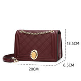 Saga Exquisite Sling Bag 20cm wide, maroon red color