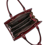 حقيبة يد نسائية منظمة مع جيب خارجي عرض 29سم بلونين