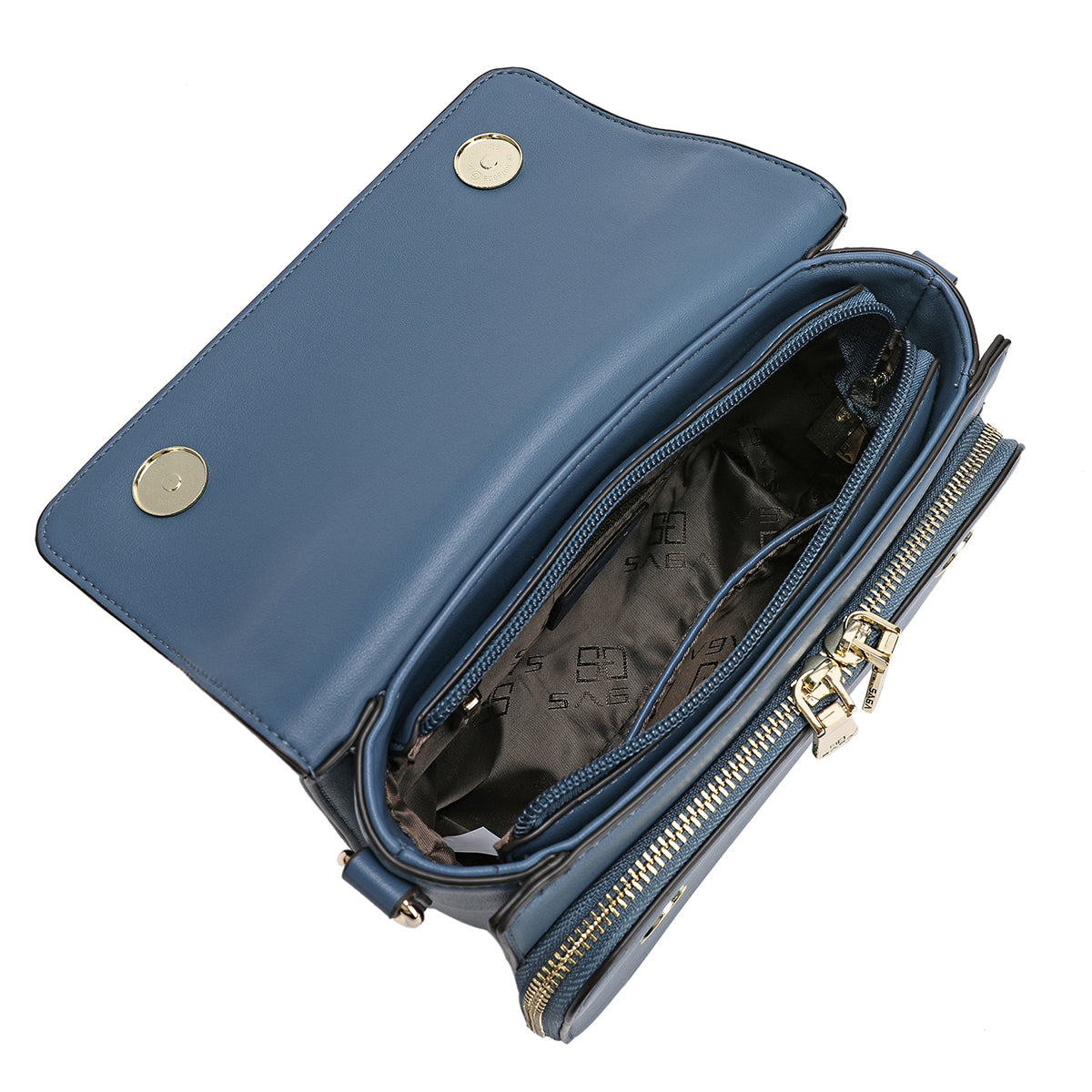 حقيبة يد نسائية بحزام قابل للفصل من ساغا عرض 20.5سم تتوفر بلونين