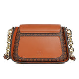 A light and practical bag with a golden chain holder, available in two colors