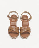 صندل اسبادريل مفتوح بإبزيم لون بني - 2