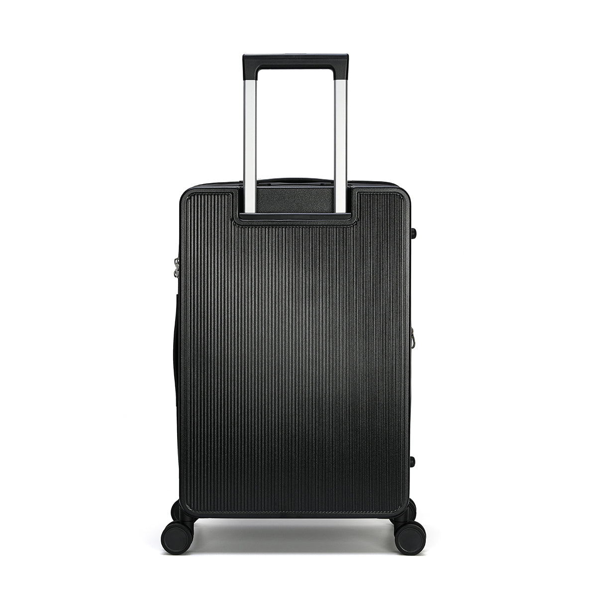 Luxurious polycarbonate travel bags, black color, different sizes