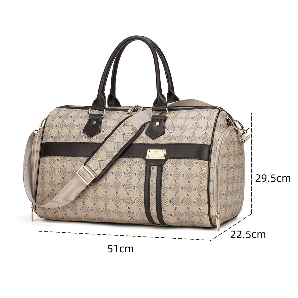 Luxurious travel bag, suitable for 18-inch cabins, available in two colors