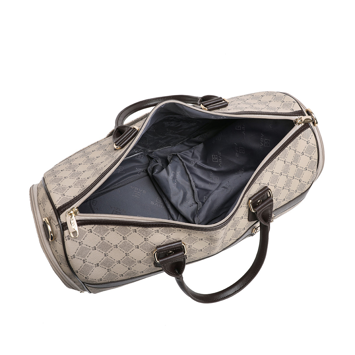 Luxurious travel bag in several sizes in khaki color