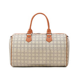 شنطة سفر يدوية بحامل وجيوب متعددة لون بيج