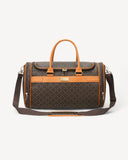 شنطة رياضية دفل بحامل وجيوب متعددة لون بني - 1