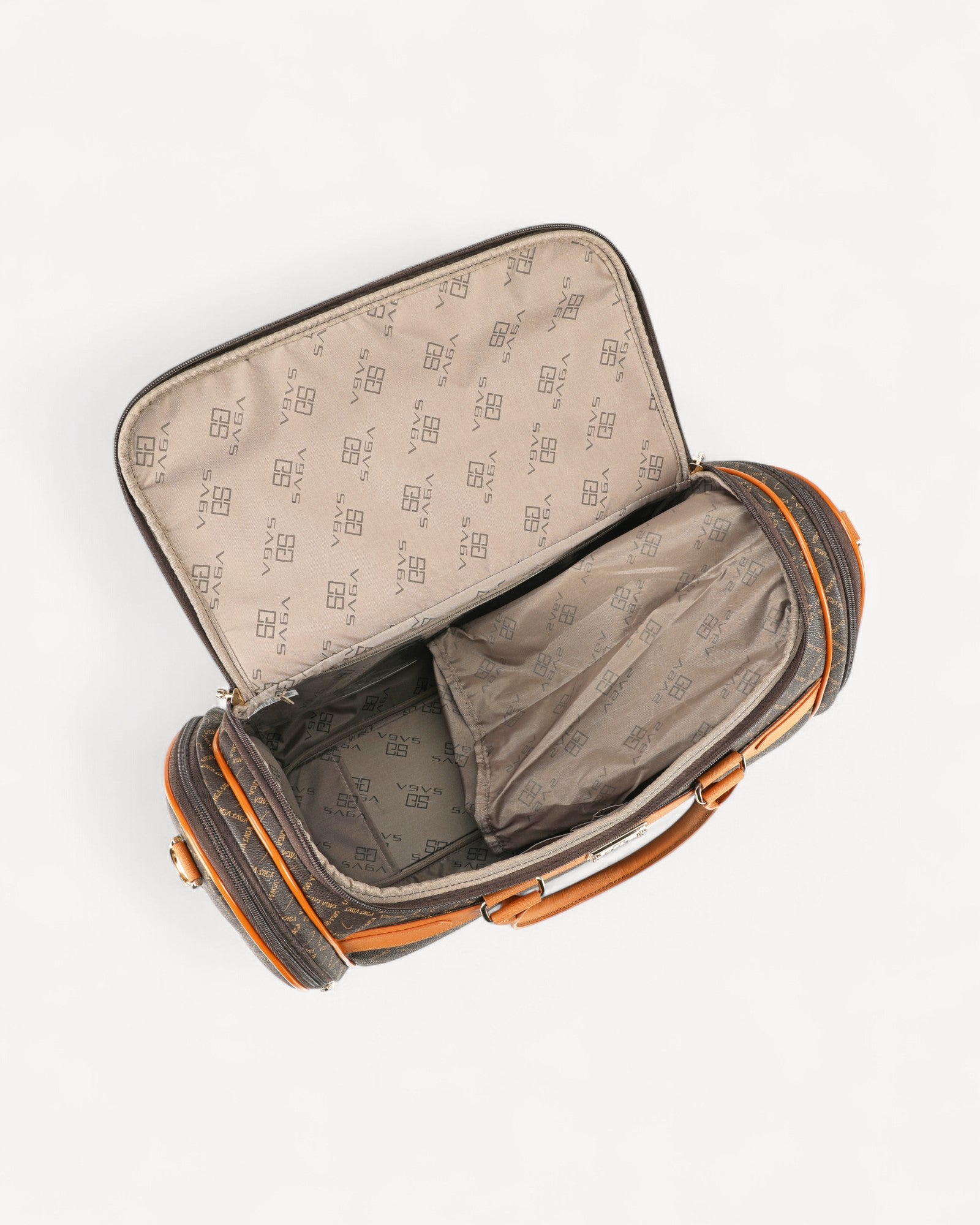 شنطة رياضية دفل بحامل وجيوب متعددة لون بني - 4