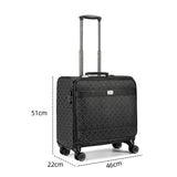 Travel bag size 18 inches, with handles and wheels, suitable for airplanes, gray color