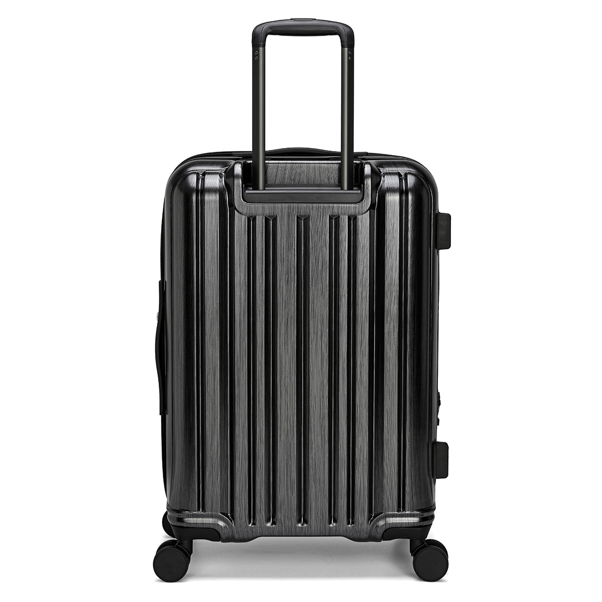 Polycarbonate travel bags, bold design, several sizes, black color