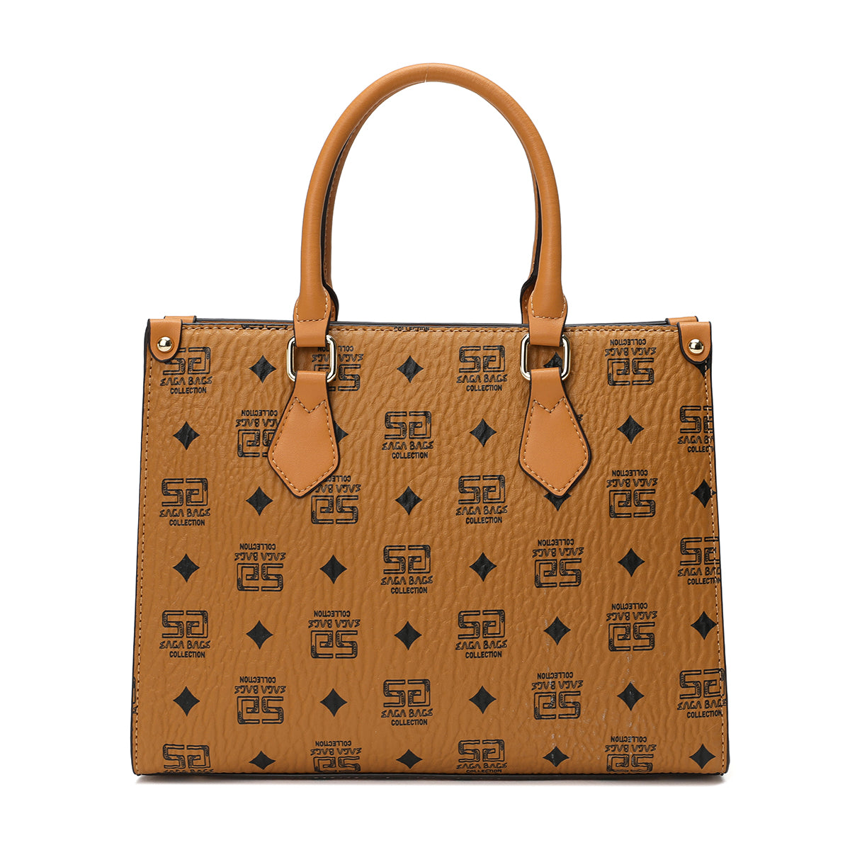 Luxurious leather bag, spacious and elegant design, width 28.5 cm