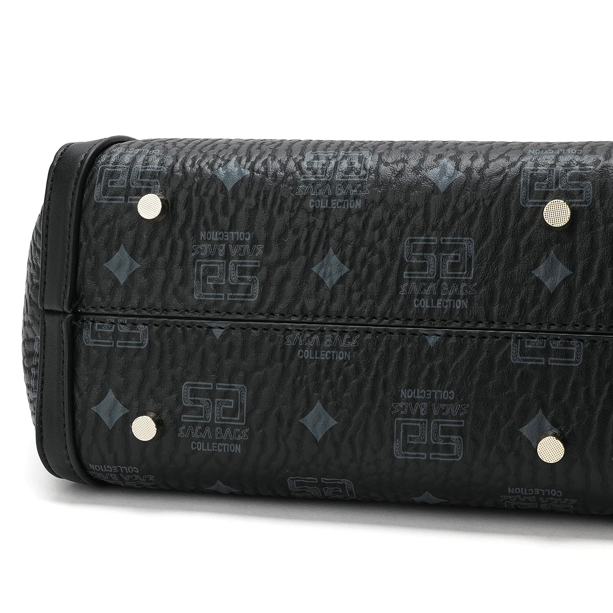 Luxury leather bag, width 21 cm, model 2024