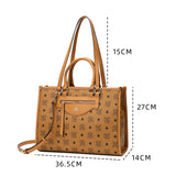 A spacious luxury leather tote bag with a wonderful design, 36 cm wide