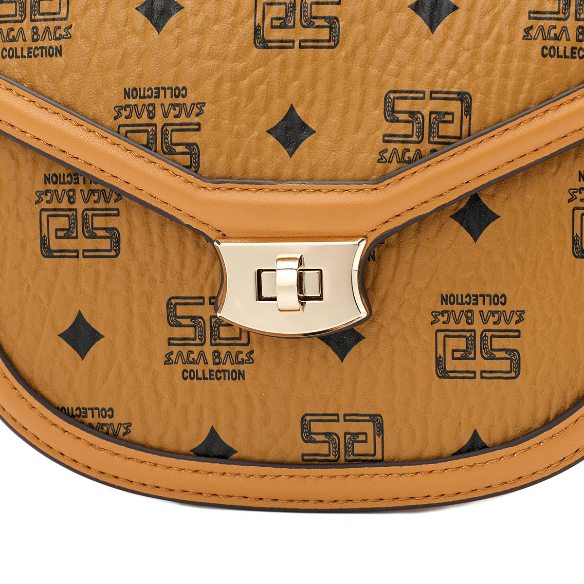 Luxurious bag with elegant golden lock
