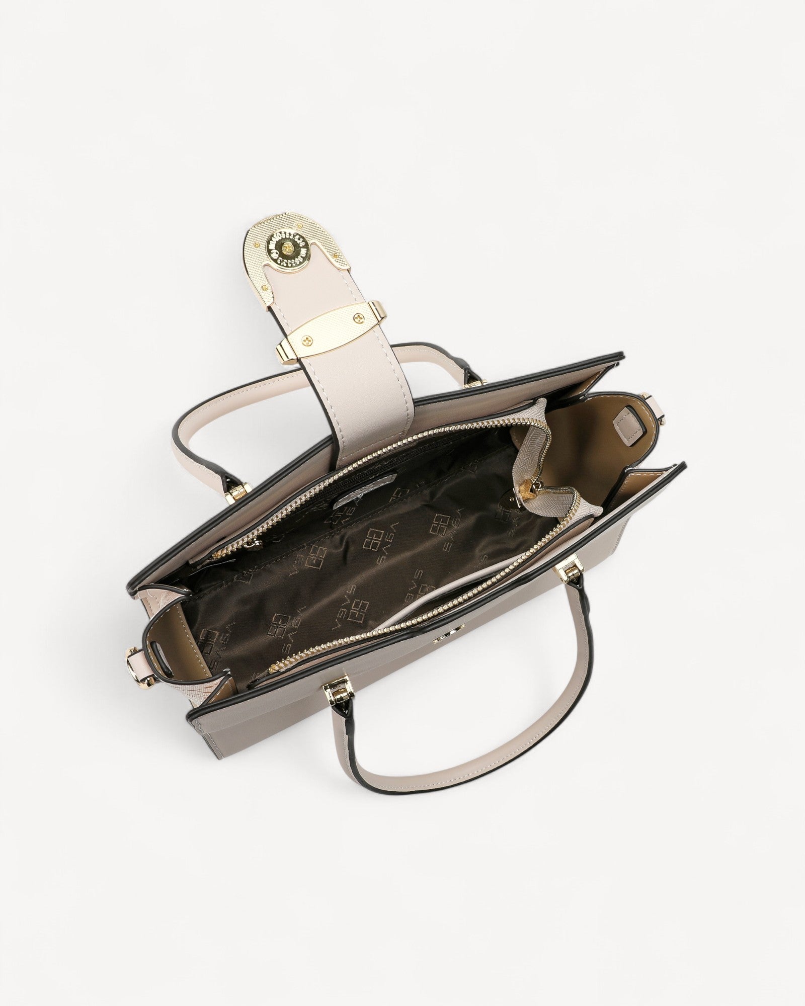 شنطة ساتشيل بحزام كتف قابل للفصل لون بيج - 4