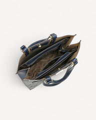 A luxurious and spacious tote bag - luxurious leather, 30 cm wide
