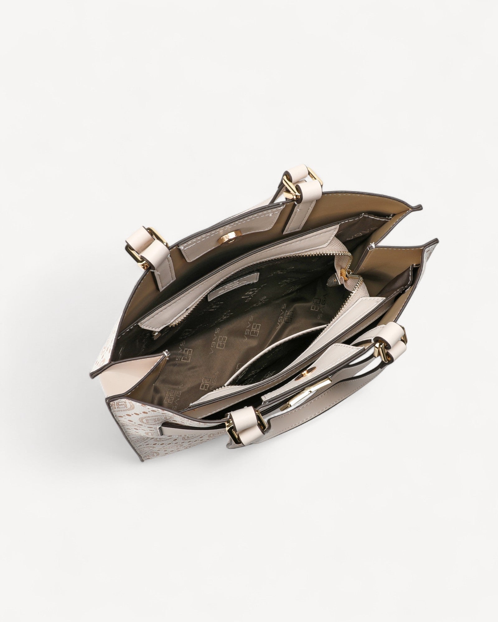 شنطة توت بحزام قابل للتعديل لون بيج - 4