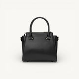 Satchel bag with adjustable strap, black color 