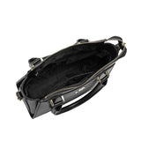 Classic luxury bag made of 100% microfiber, width 23 cm, black colour