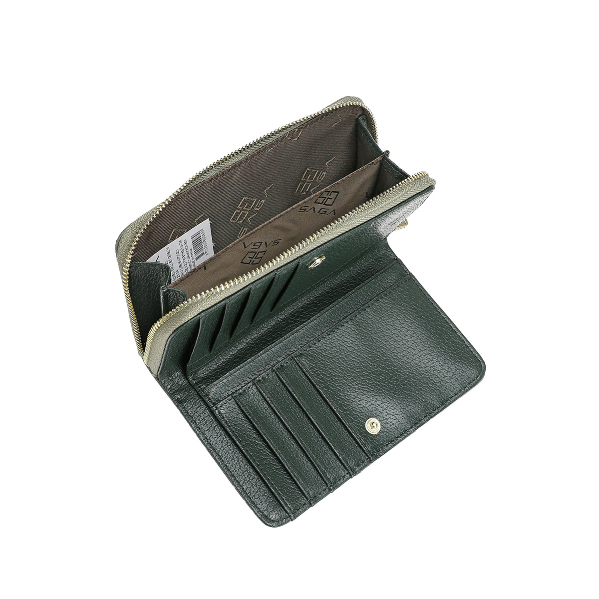 محفظة نسائية أنيقة بتصميم عصري من الميكروفايبر لون أخضر
