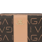 محفظة سحاب مونوغرام لون بني - 3