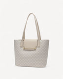 شنطة توت مونوغرام شعار ساغا لون بيج - 1