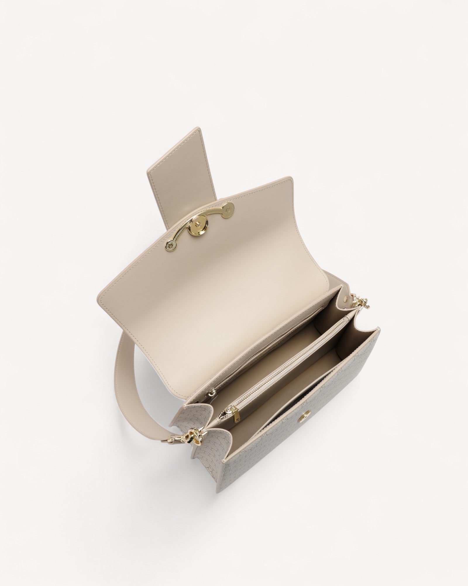 شنطة كتف بحزام قابل للإزالة لون بيج - 4