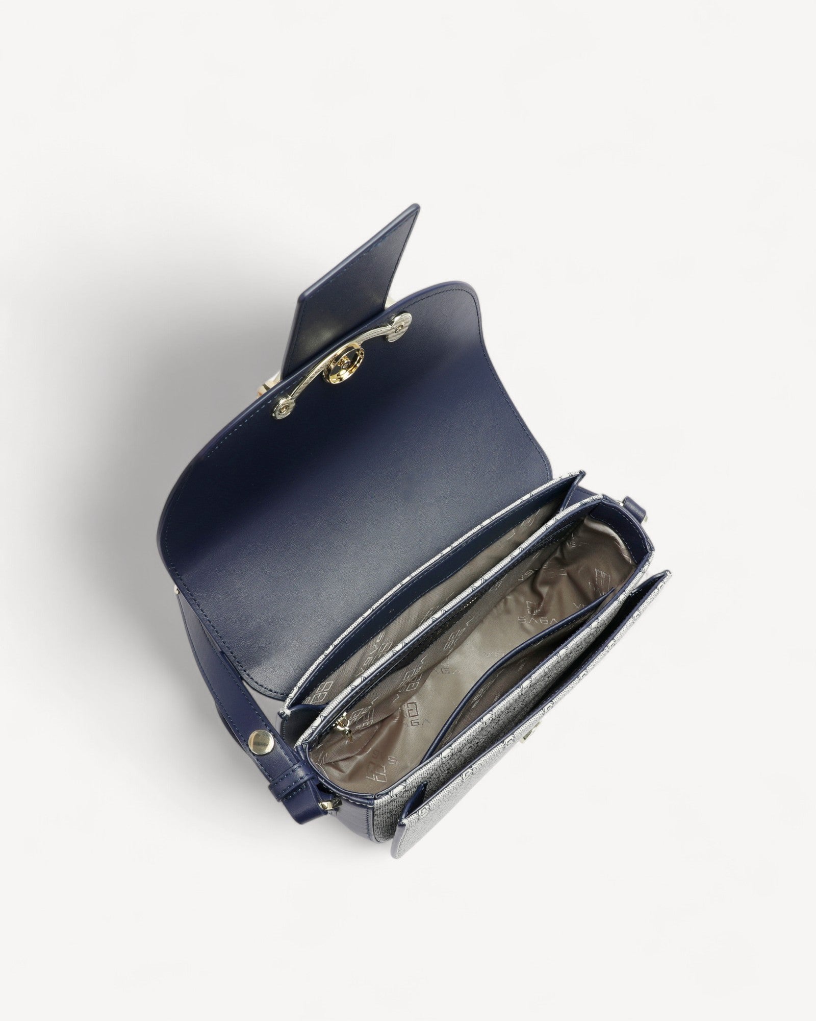 شنطة كروس بدي نصف دائرية لون كحلي - 4