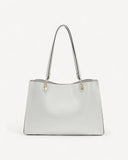 شنطة كتف كلاسيكة بحامل مزدوج لون ابيض - 2